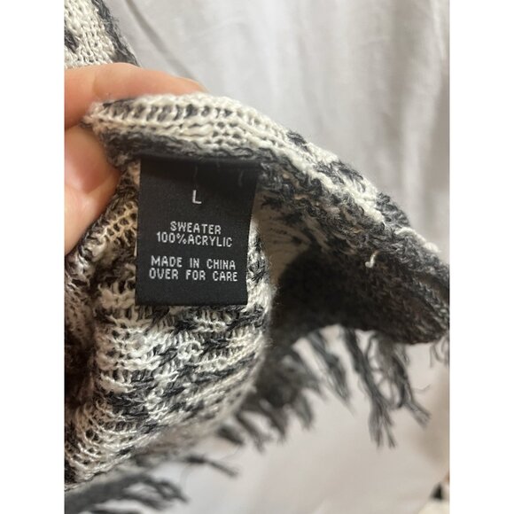 Iz Byer Women's Large Long Sleeve Knit Gray Long Open Cartigan - Picture 4 of 10